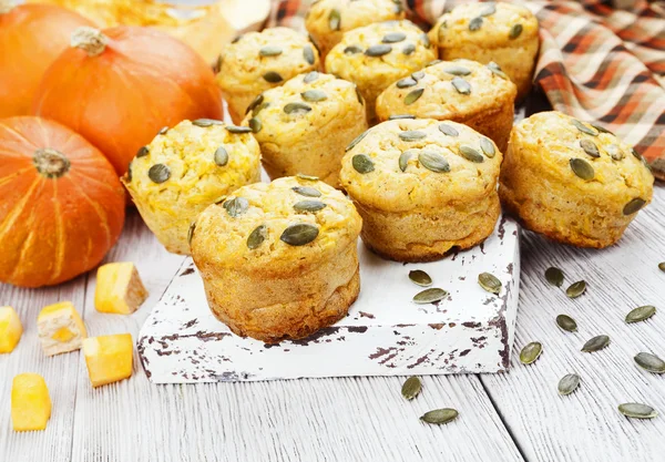 Homemade pumpkin muffins — Stock Photo, Image