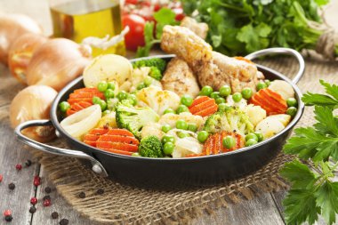 sebzeli ızgara tavuk budu 