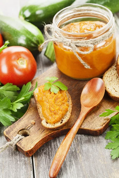 Homemade zucchini puree — Stock Photo, Image