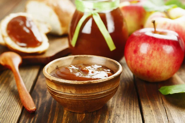 Dżem jabłkowy świeży — Zdjęcie stockowe