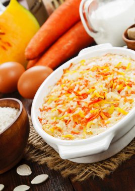 Masada havuçlu ve pirinçli kabak güveci