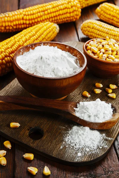 Keményítő Kukoricacsutka Asztalon — Stock Fotó