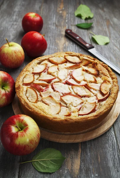 Torta de maçã. charlotte — Fotografia de Stock