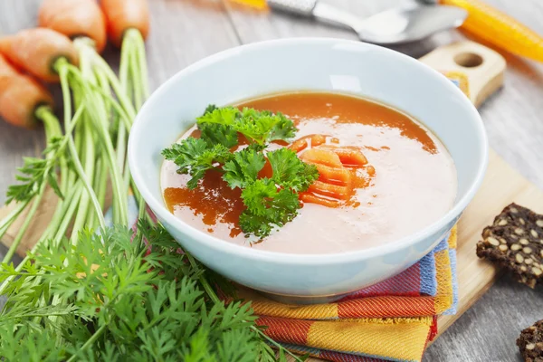 Sopa de cenoura — Fotografia de Stock