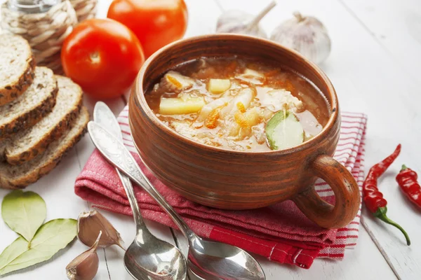 Sopa de repolho — Fotografia de Stock