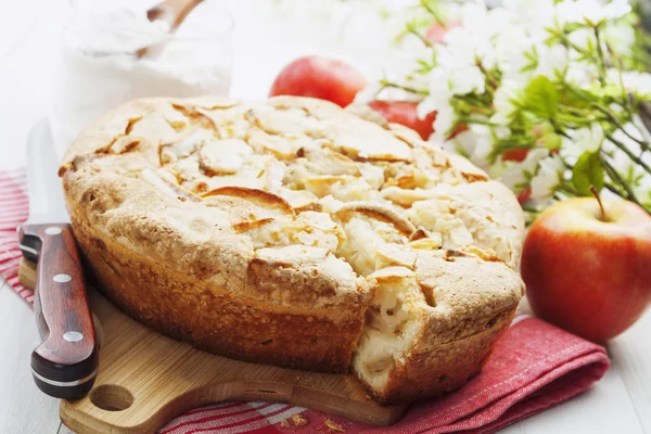 Tarta de manzana, Charlotte. —  Fotos de Stock