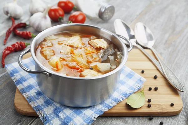 Zuppa di cavolo con carne — Foto Stock