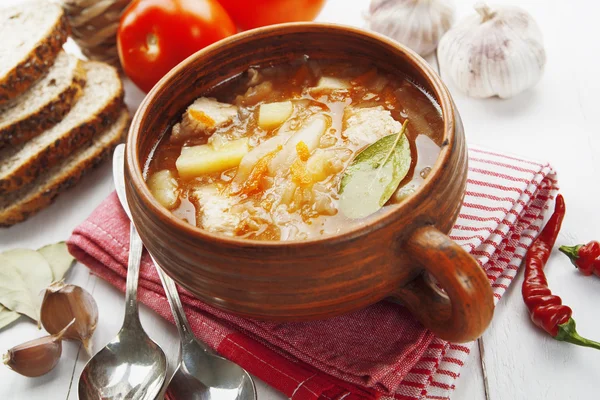 Sopa de repolho — Fotografia de Stock