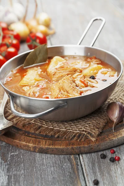 Soup with cabbage and meat — Stock Photo, Image