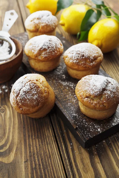 Homemade lemon muffins — Stock Photo, Image