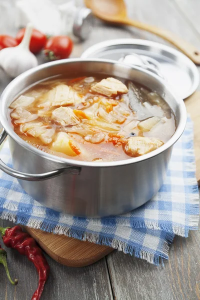 Sopa de col con carne —  Fotos de Stock