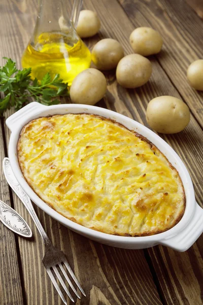 Aardappel soep met vlees — Stockfoto