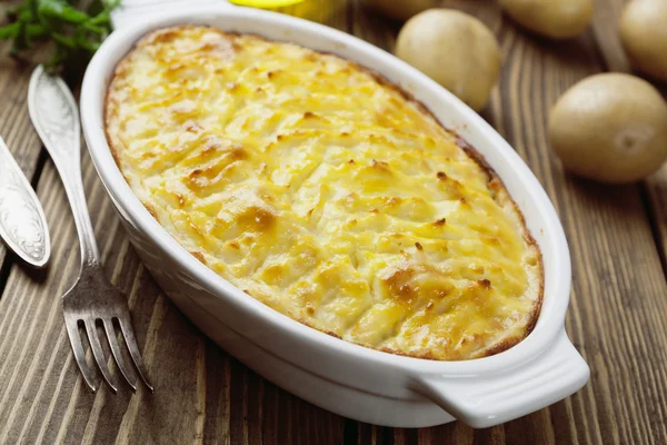 Potato casserole with meat — Stock Photo, Image