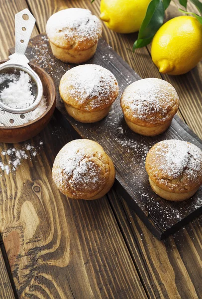 Homemade lemon muffins — Stock Photo, Image