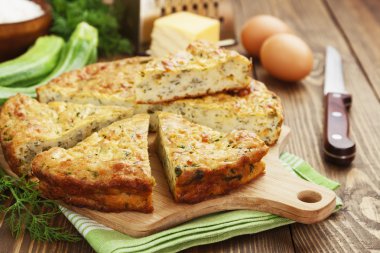 Kabak pasta peynir ve otlar ile