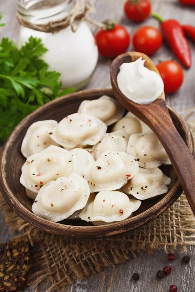 Dumplings med kött — Stockfoto