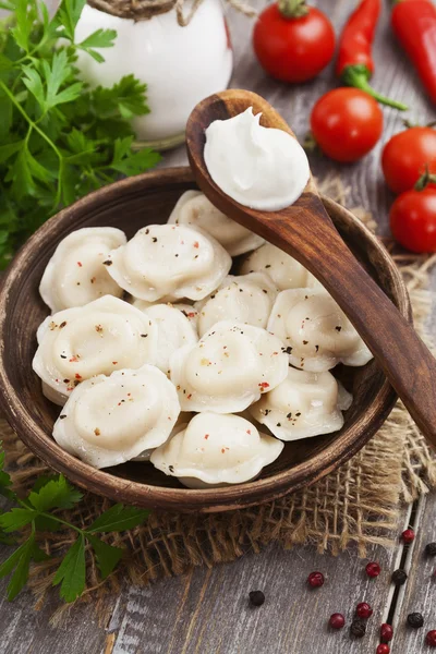 Dumplings with meat — Stock Photo, Image