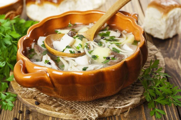 Sopa de cogumelos — Fotografia de Stock