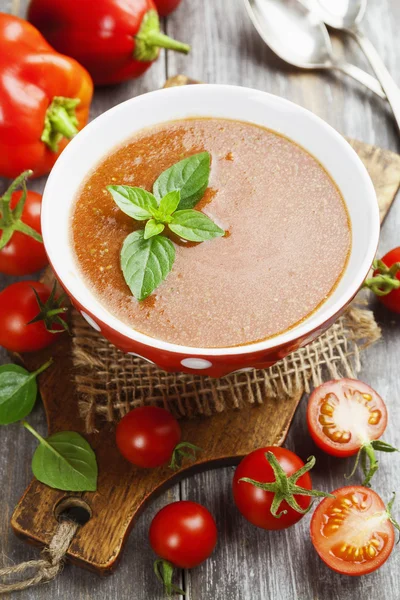 Gazpacho nella ciotola — Foto Stock