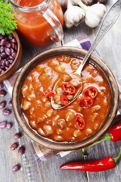 Суп с красной фасолью — стоковое фото