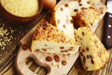 Darı ve kuru üzüm ile güveç