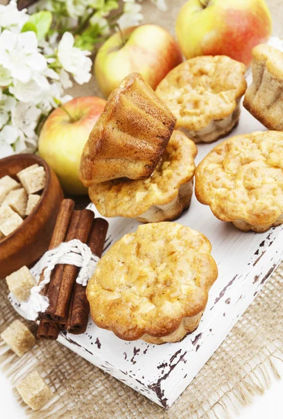 Apple muffins with cinnamon — Stock Photo, Image