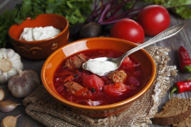 borsh. Rus geleneksel çanak