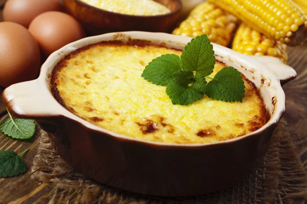 Casserole of corn groats — Stock Photo, Image