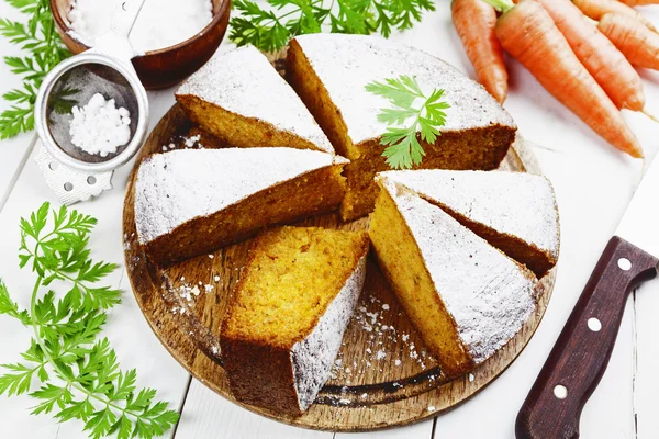 Carrot  vegetarian cake — Stock Photo, Image