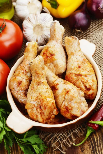 Pernas de frango assadas — Fotografia de Stock