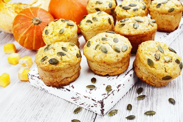 Homemade pumpkin muffins — Stock Photo, Image