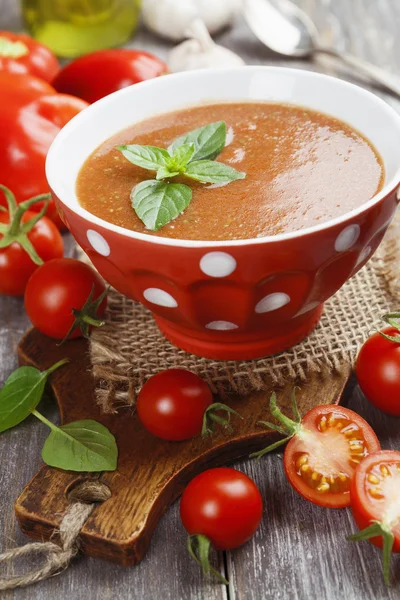 Gazpacho sul tavolo — Foto Stock