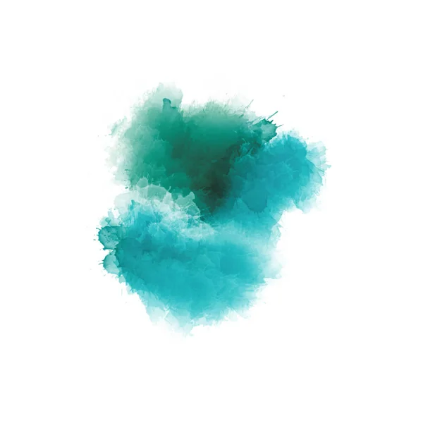Художественная Живопись Оттенках Зеленого Синего Красочные Пятна Краски Современное Абстрактное — стоковое фото