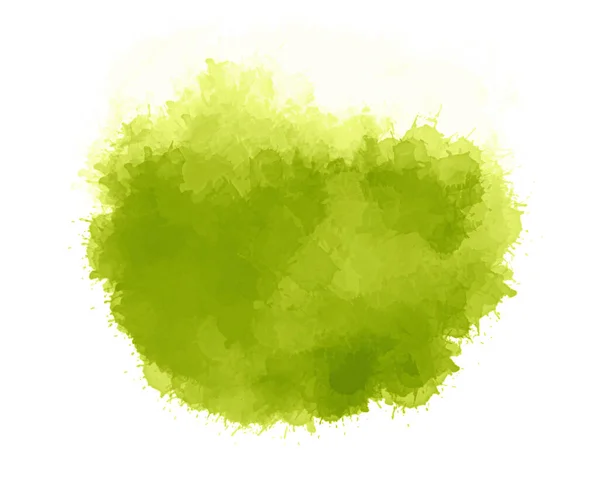 Digital Teckning Ljusgrön Färg Vibrerande Färg Fläckar Isolerade Vit Bakgrund — Stockfoto