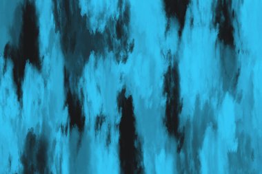 Modern çizim arka planı. Kaotik boya lekeleri siyah ve mavi renklerde. Renkli desen. Soyut çizim