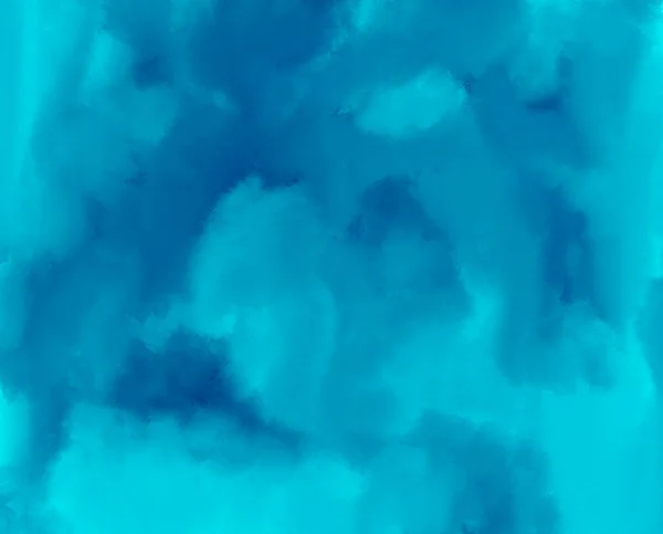 Obraz Abstrakcyjny Odcieniach Niebieskiego Kolorowe Plamy Farby Tekstura Akwareli — Zdjęcie stockowe