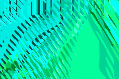 Soyut modern arka plan. Yaratıcı renkli formlar ve şekiller. Geometrik desen. Yeşil ve mavi parlak grafik dokusu