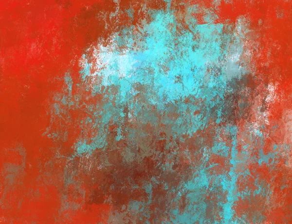 Pintura Escova Abstrata Pinceladas Manchas Tinta Fundo Tons Vermelhos Azuis — Fotografia de Stock