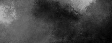 Koyu grunge arka planı siyah ve beyaz renklerle kaplamıştır. Tek renkli fırça darbeleri tuval üzerinde. Yaratıcı çizim