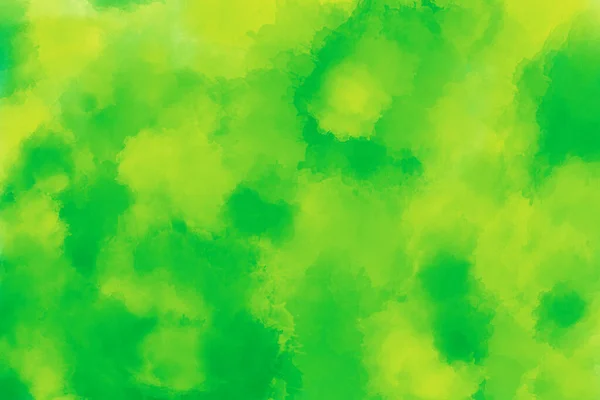 Abstract Watercolor Painted Texture Yellow Green Tones Colorful Gradient Paint — Stock Photo, Image