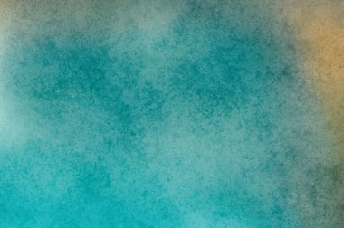 Soyut modern resim. Kuru fırça boyalı kağıt, tuval, duvar. Mavi, yeşil ve sarı tonlarda desenli arkaplan