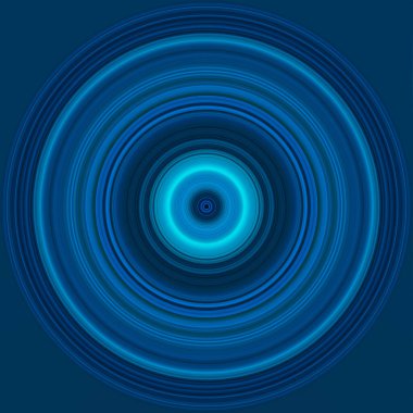 Renkli parlak daire, dairesel çizgiler, mavi tonlarda radyal çizgili doku. Yuvarlak desen. Soyut arkaplan