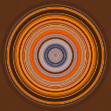 Renkli soyut parlak daire, dairesel çizgiler, kahverengi arka planda turuncu tonlarda radyal çizgili doku. Yuvarlak desen