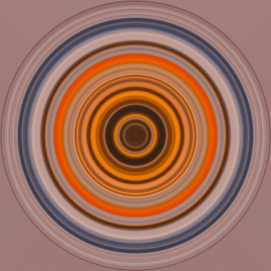 Renkli soyut parlak daire, dairesel çizgiler, turuncu ve mavi tonlarda turuncu ve bej arkaplanda radyal çizgiler. Yuvarlak desen