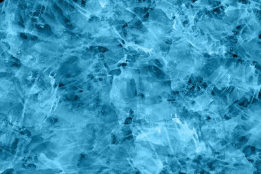 Soyut mavi suluboya arka plan. Renkli akvaryum boya dokusu. Fırça darbeleri. Canlı mürekkep lekesi deseni. Boya sıçraması. Modern resim.