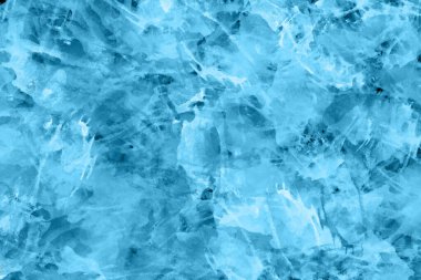 Soyut mavi suluboya arka plan. Renkli akvaryum boya dokusu. Fırça darbeleri. Canlı mürekkep lekesi deseni. Boya sıçraması. Modern resim.