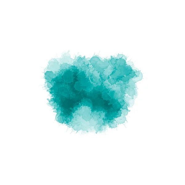 Turquoise Palette Vibrant Various Ink Brushstroke Isolated White Backdrop Watercolor — 스톡 사진