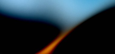 Koyu siyah, mavi ve turuncu renk desenli soyut gradyan arkaplan ve yaratıcı sanat kapağı posteri veya modern afiş başlık tasarımı için yumuşak mat tahıl desenli arkaplan