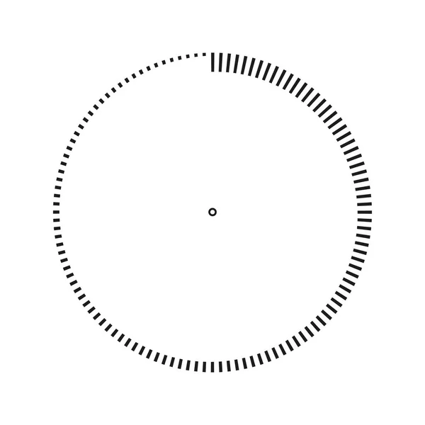 Verticale Strepen Een Cirkel Aftellen Vectorafbeeldingen Ronde Tijdaanduiding Icoon Illustratie — Stockvector