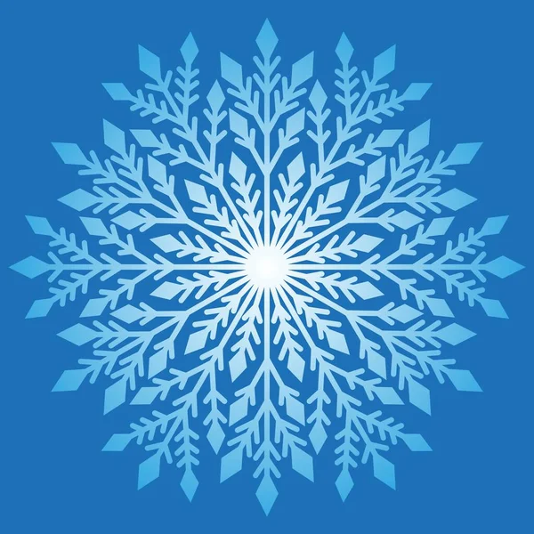 Copo Nieve Calado Azul Aislado Sobre Fondo Azul Gradiente Gráficos — Archivo Imágenes Vectoriales